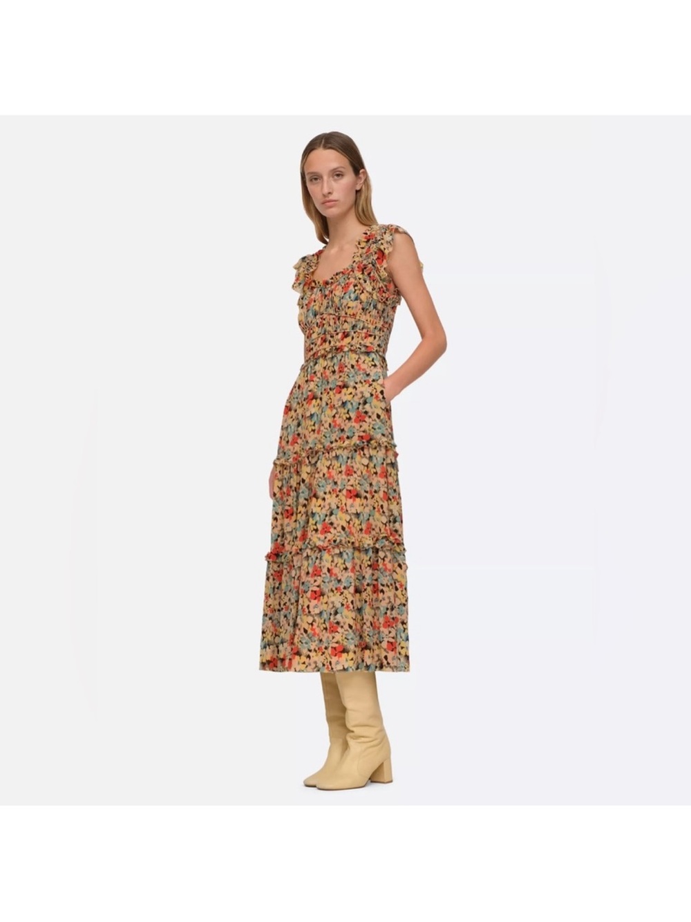 Sea New York - Ensley Floral Silk Dress - Size L